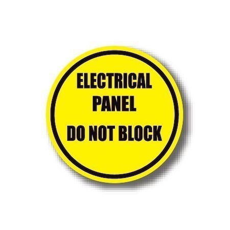 Ergomat 12in CIRCLE SIGNS - Electrical Panel Do No Block DSV-SIGN 144 #1537 -UEN